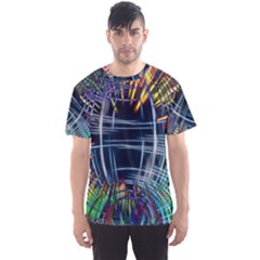 Color-background-structure-lines- Men s Sport Mesh Tee