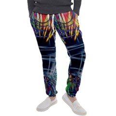 Color-background-structure-lines- Men s Jogger Sweatpants