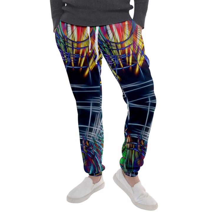 Color-background-structure-lines- Men s Jogger Sweatpants