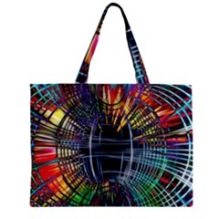 Color-background-structure-lines- Zipper Mini Tote Bag