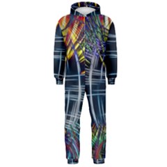 Color-background-structure-lines- Hooded Jumpsuit (men)