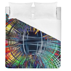 Color-background-structure-lines- Duvet Cover (queen Size)