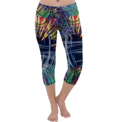 Color-background-structure-lines- Capri Yoga Leggings