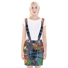 Color-background-structure-lines- Braces Suspender Skirt