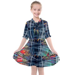 Color-background-structure-lines- Kids  All Frills Chiffon Dress