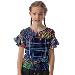 Color-background-structure-lines- Kids  Cut Out Flutter Sleeves