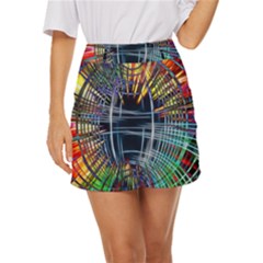 Color-background-structure-lines- Mini Front Wrap Skirt