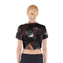 Crystals background designluxury Cotton Crop Top View2