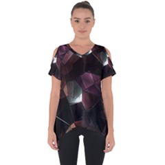 Crystals Background Designluxury Cut Out Side Drop Tee by Jancukart