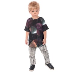 Crystals Background Designluxury Kids  Raglan Tee