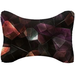 Crystals Background Designluxury Seat Head Rest Cushion by Jancukart