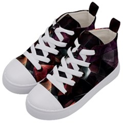 Crystals Background Designluxury Kids  Mid-top Canvas Sneakers