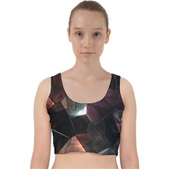 Crystals Background Designluxury Velvet Racer Back Crop Top