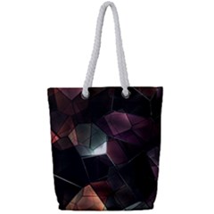 Crystals Background Designluxury Full Print Rope Handle Tote (small)