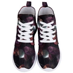 Crystals Background Designluxury Women s Lightweight High Top Sneakers