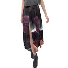 Crystals Background Designluxury Velour Split Maxi Skirt