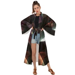 Crystals Background Designluxury Maxi Kimono by Jancukart