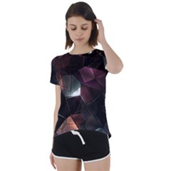 Crystals Background Designluxury Short Sleeve Foldover Tee