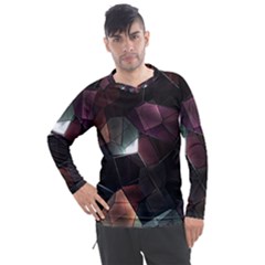 Crystals Background Designluxury Men s Pique Long Sleeve Tee