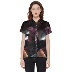 Crystals Background Designluxury Short Sleeve Pocket Shirt by Jancukart