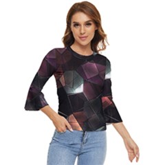 Crystals Background Designluxury Bell Sleeve Top