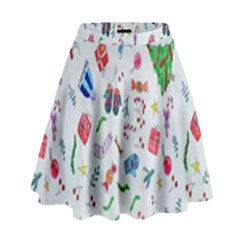 Wallpaper Special Christmas High Waist Skirt by nate14shop