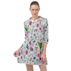 Wallpaper Special Christmas Mini Skater Shirt Dress