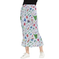 Wallpaper Special Christmas Maxi Fishtail Chiffon Skirt