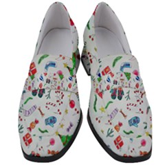 Wallpaper Special Christmas Women s Chunky Heel Loafers