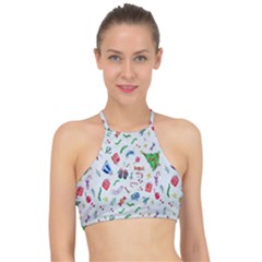 Wallpaper Special Christmas Racer Front Bikini Top