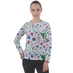 Wallpaper Special Christmas Women s Long Sleeve Raglan Tee