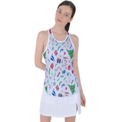 Wallpaper Special Christmas Racer Back Mesh Tank Top