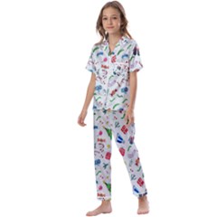 Wallpaper Special Christmas Kids  Satin Short Sleeve Pajamas Set