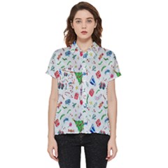 Wallpaper Special Christmas Short Sleeve Pocket Shirt