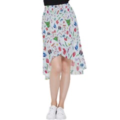 Wallpaper Special Christmas Frill Hi Low Chiffon Skirt