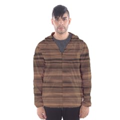 Texture Wood,dark Men s Hooded Windbreaker