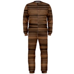 Texture Wood,dark Onepiece Jumpsuit (men)