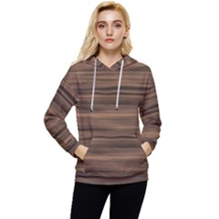 Texture Wood,dark Women s Lightweight Drawstring Hoodie