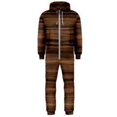 Texture Wood,dark Hooded Jumpsuit (men)