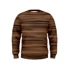 Texture Wood,dark Kids  Sweatshirt