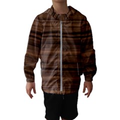 Texture Wood,dark Kids  Hooded Windbreaker