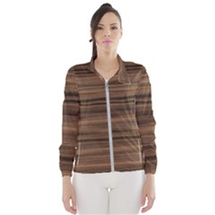 Texture Wood,dark Women s Windbreaker