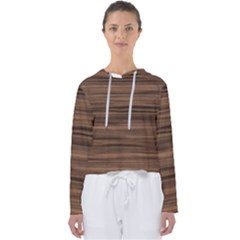 Texture Wood,dark Women s Slouchy Sweat