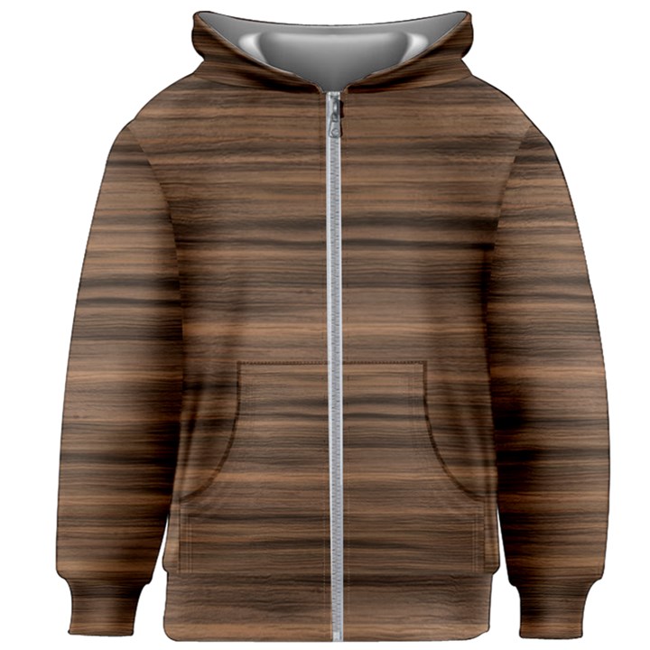 Texture Wood,dark Kids  Zipper Hoodie Without Drawstring