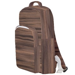 Texture Wood,dark Double Compartment Backpack