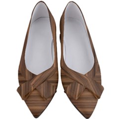 Texture Wood,dark Women s Bow Heels