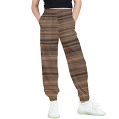 Texture Wood,dark Kids  Elastic Waist Pants by nate14shop