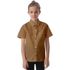 Template-wood Design Kids  Short Sleeve Shirt by nateshop