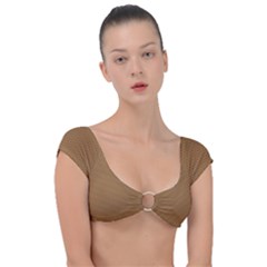 Template-wood Design Cap Sleeve Ring Bikini Top by nateshop