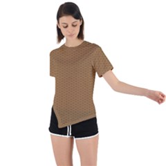 Template-wood Design Asymmetrical Short Sleeve Sports Tee by nateshop